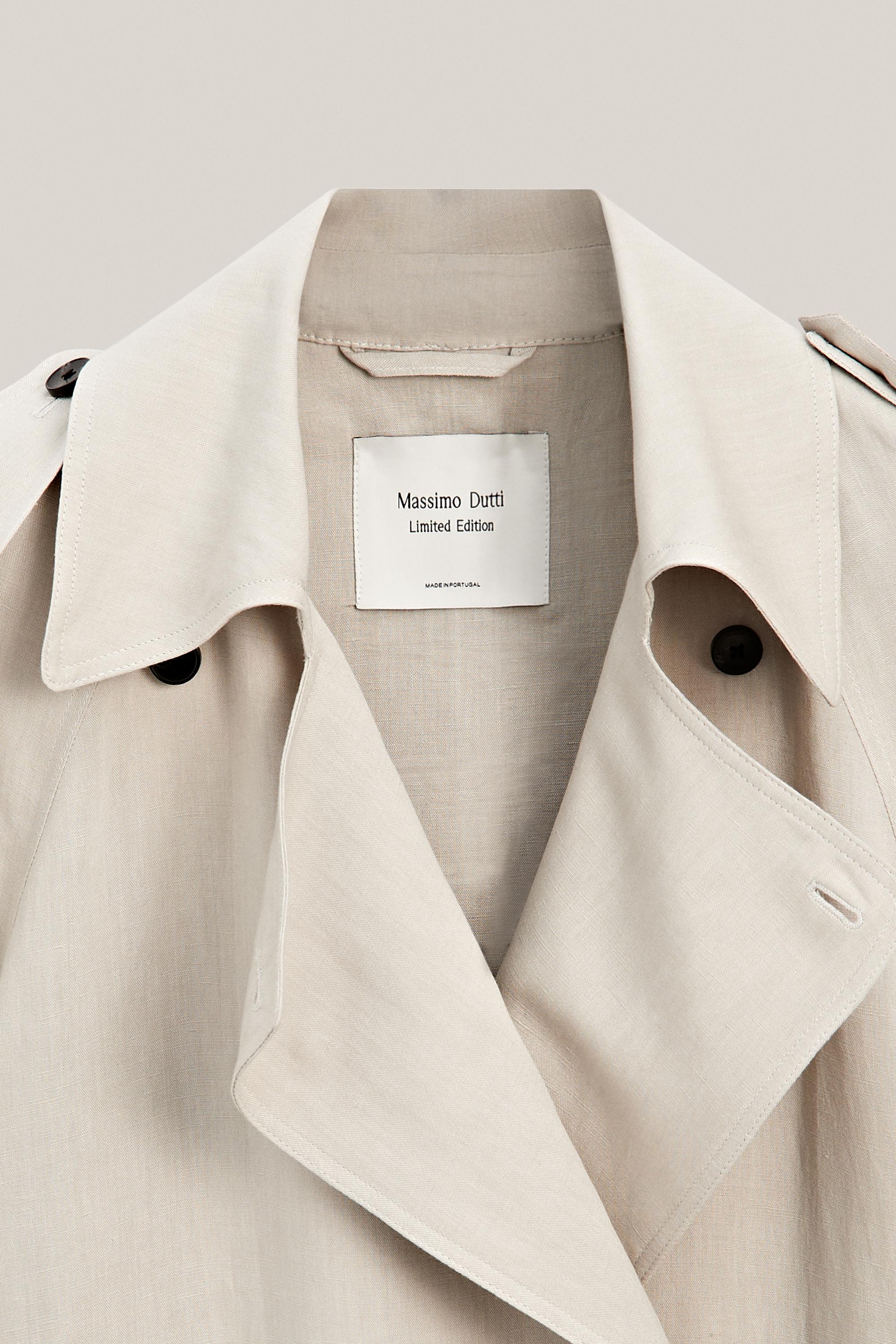 Oversize linen blend trench coat - LIMITED EDITION